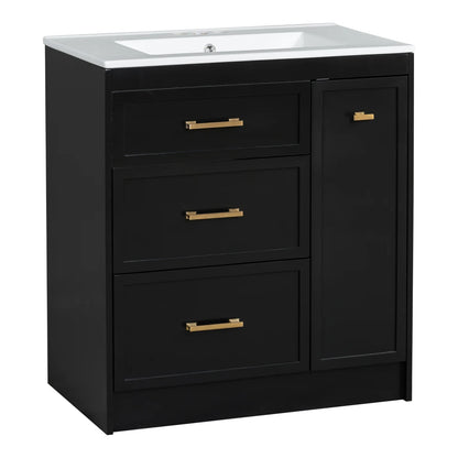 Classic 30" Bathroom Vanity Set w/Premium Ceramic Sink