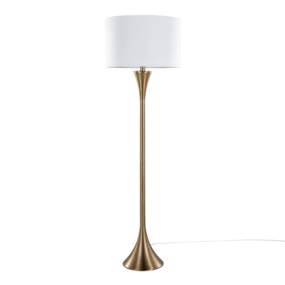 Modern 65" Metal Floor Lamp in Matte Golden Bronze