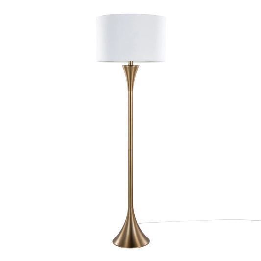 Modern 65" Metal Floor Lamp in Matte Golden Bronze