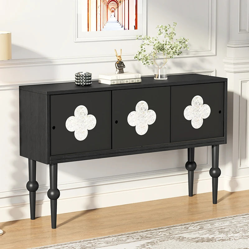 Retro Style High-leg Accent Cabinet