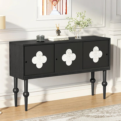 Retro Style High-leg Accent Cabinet