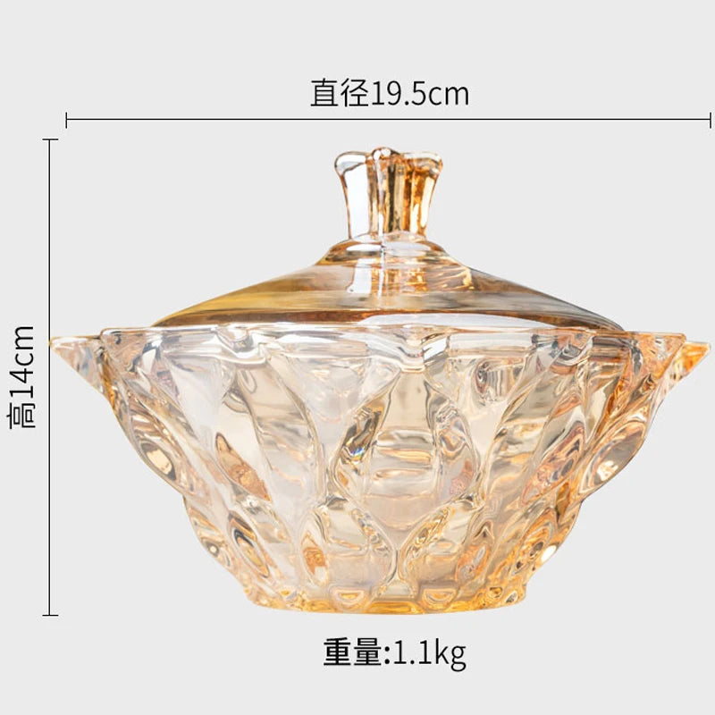 Elegant Crystal Candy Jar with Sugar Jar set - an elegant addition to your kitchen storage solutions.