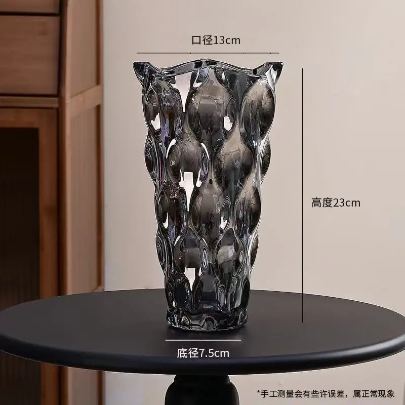 Luxury Crystal Glass Footed Tabletop/Countertop Vase