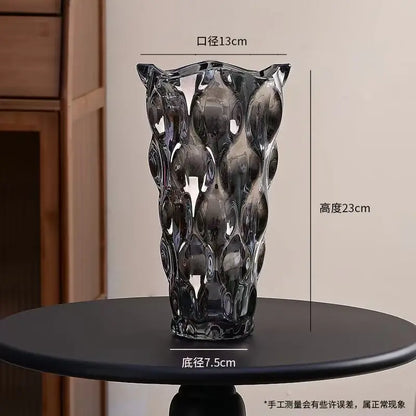 Luxury Crystal Glass Footed Tabletop/Countertop Vase