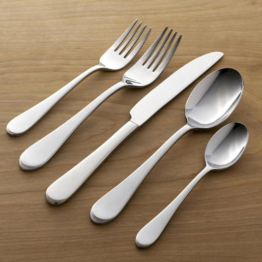 Simple & Elegant 45-Piece Flatware Set for 8 plus a 5-Piece Serving Set