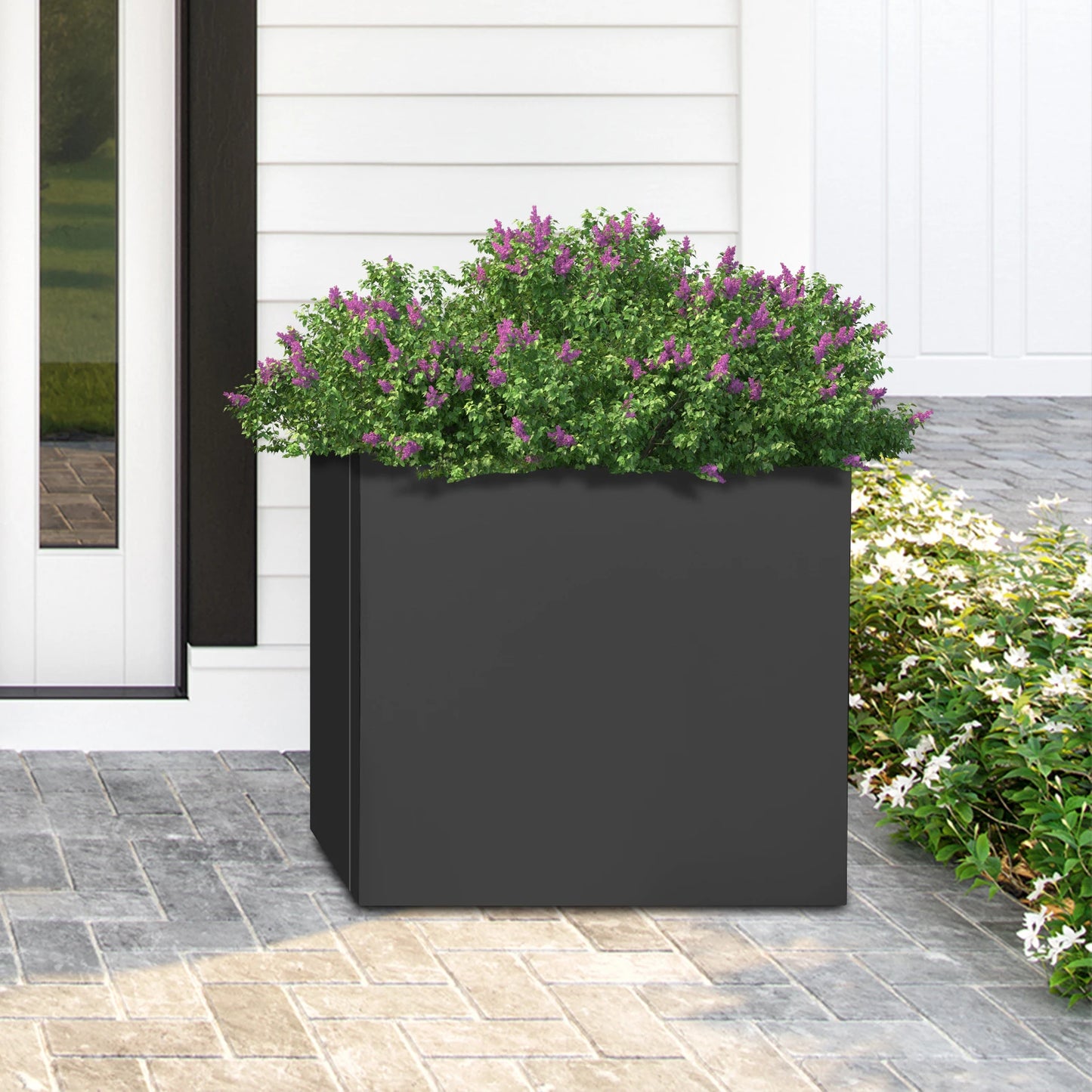 20in/24in Black Square Indoor/Outdoor Planting Box