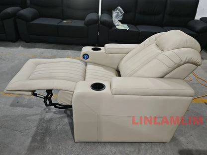 Modern Luxury Recliner Leather Sofa Chair for Living Room or Media Room