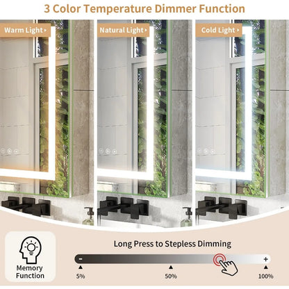Double-sided LED Mirrored Medicine Cabinet
