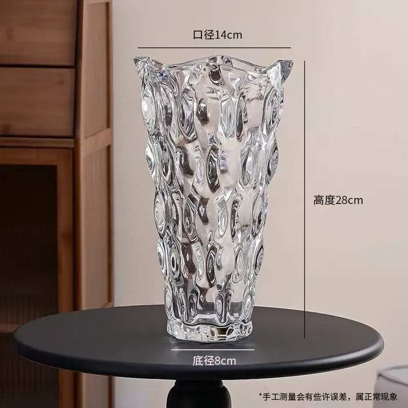 Luxury Crystal Glass Footed Tabletop/Countertop Vase