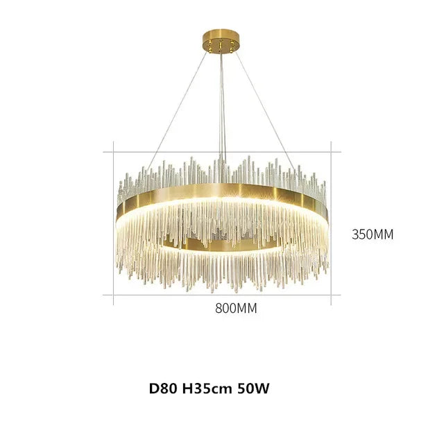 Modern LED Dimmable Crystal Chandelier