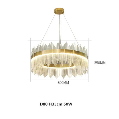Modern LED Dimmable Crystal Chandelier