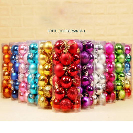 Close-up of a shiny bauble from the 24-Piece Glitter Bauble Ball Ornament Set for Christmas Tree, showcasing the colorful ornament set design.