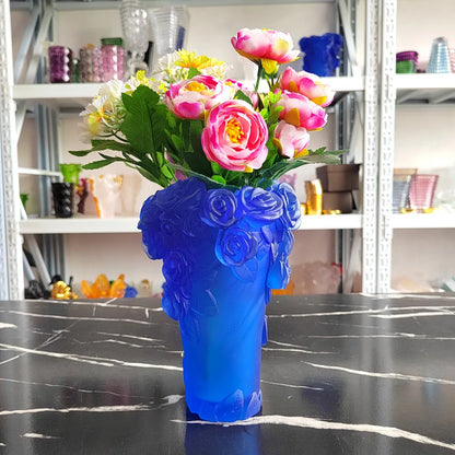 Artistic Crystal Vase Incense Burner with luxurious finish, perfect for housewarmings or unique gifts.