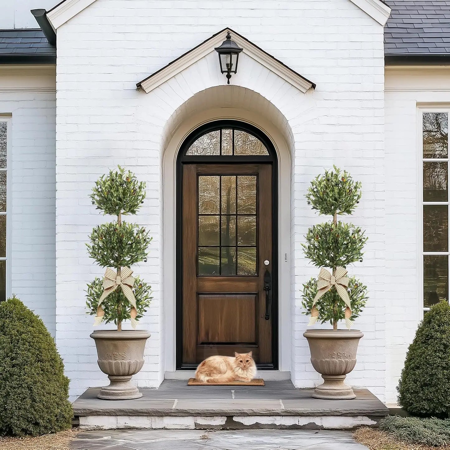 5' Tall Indoor/Outdoor Faux Olive Tree w/A Non-decorative Planter