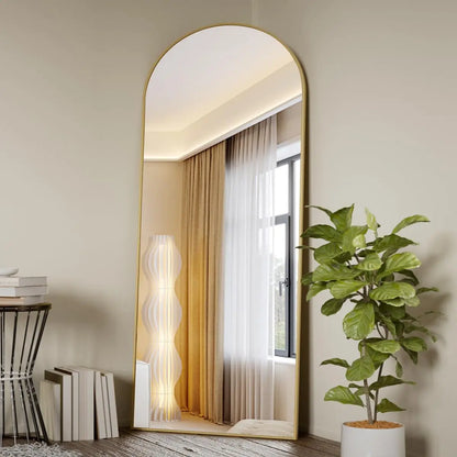 Modern 71" Tall Full Length Mirror w/Arched Top Design