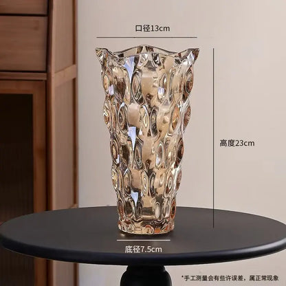 Luxury Crystal Glass Footed Tabletop/Countertop Vase