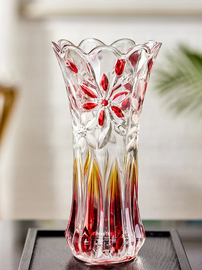 Minimalist Style Multi-Color Glass Flower Vase