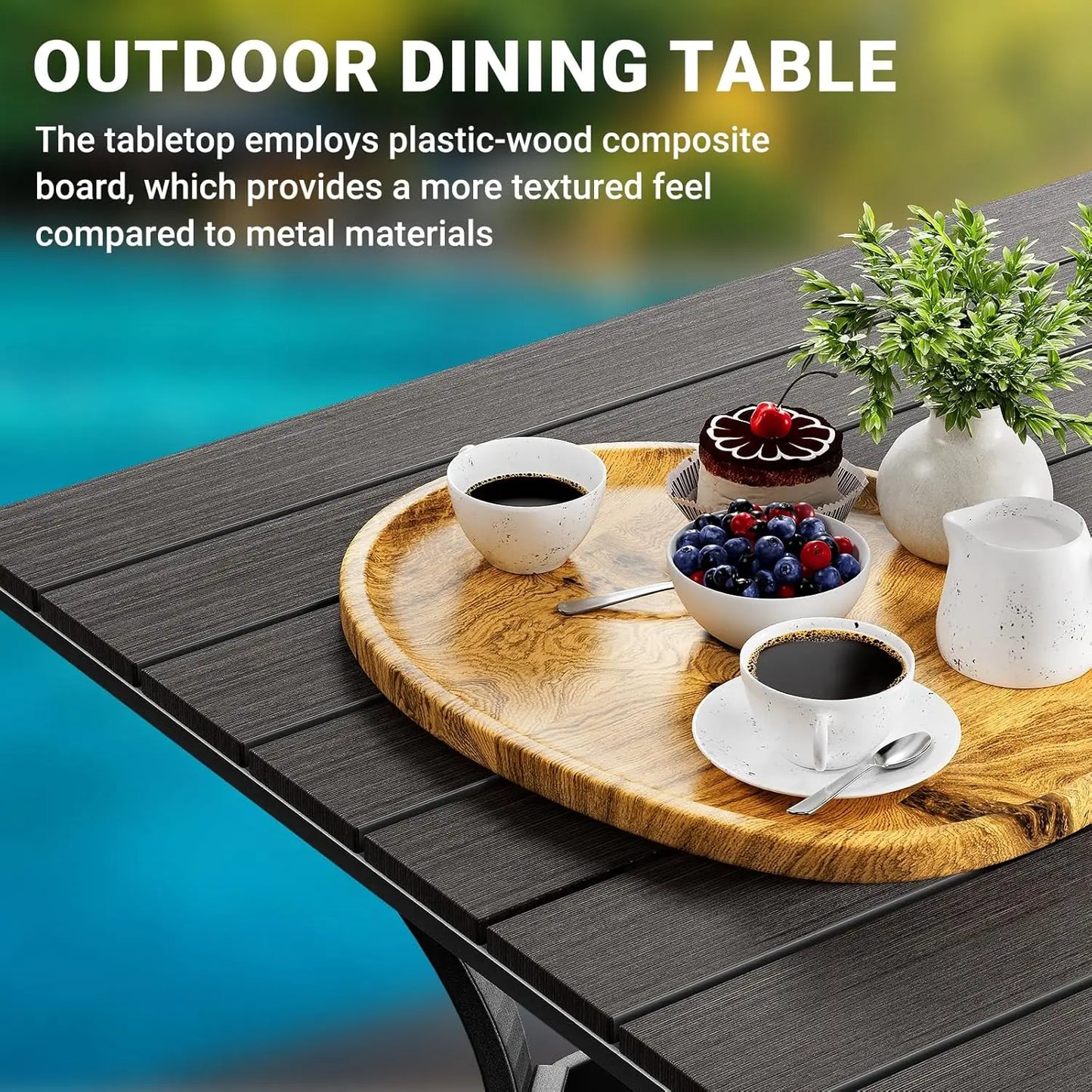 5-piece Metal Outdoor Patio Dining Set 