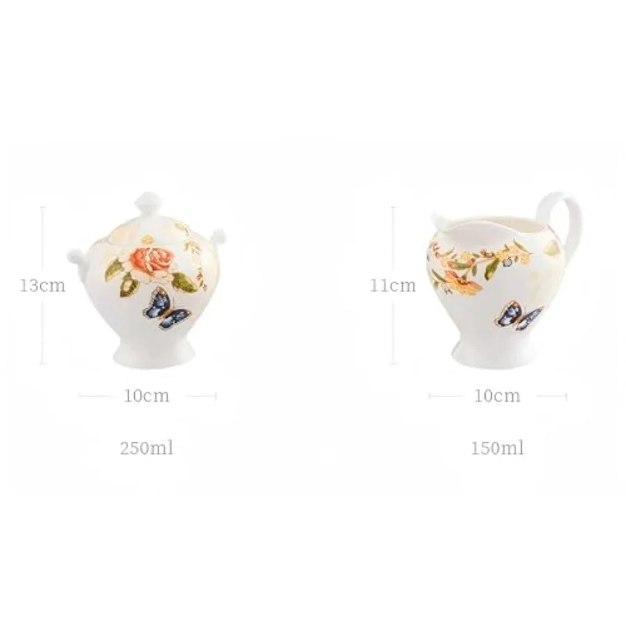 Elegant Aynsley Fine Bone China Tea Set displayed with matching sugar bowl and creamer, perfect for vintage tea parties.