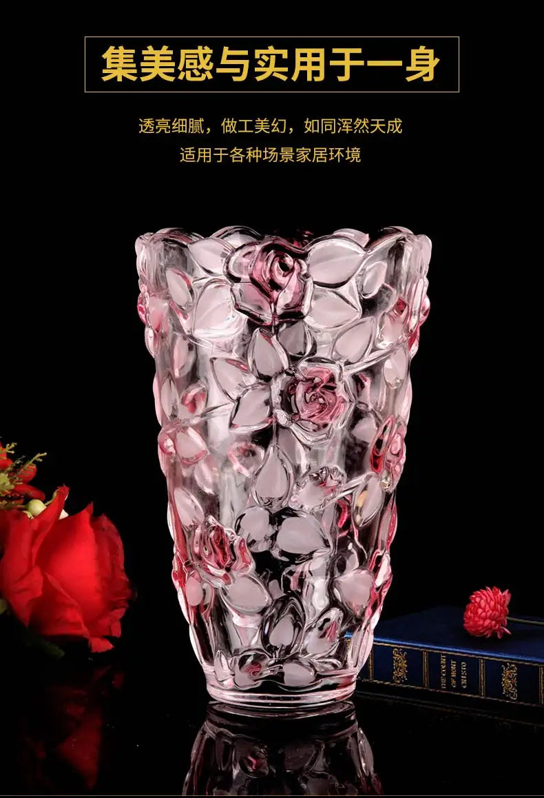 Luxury European Style Crystal Glass Tabletop Vase