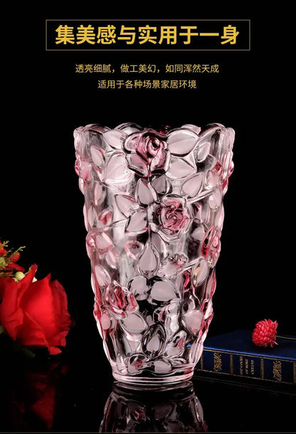 Luxury European Style Crystal Glass Tabletop Vase