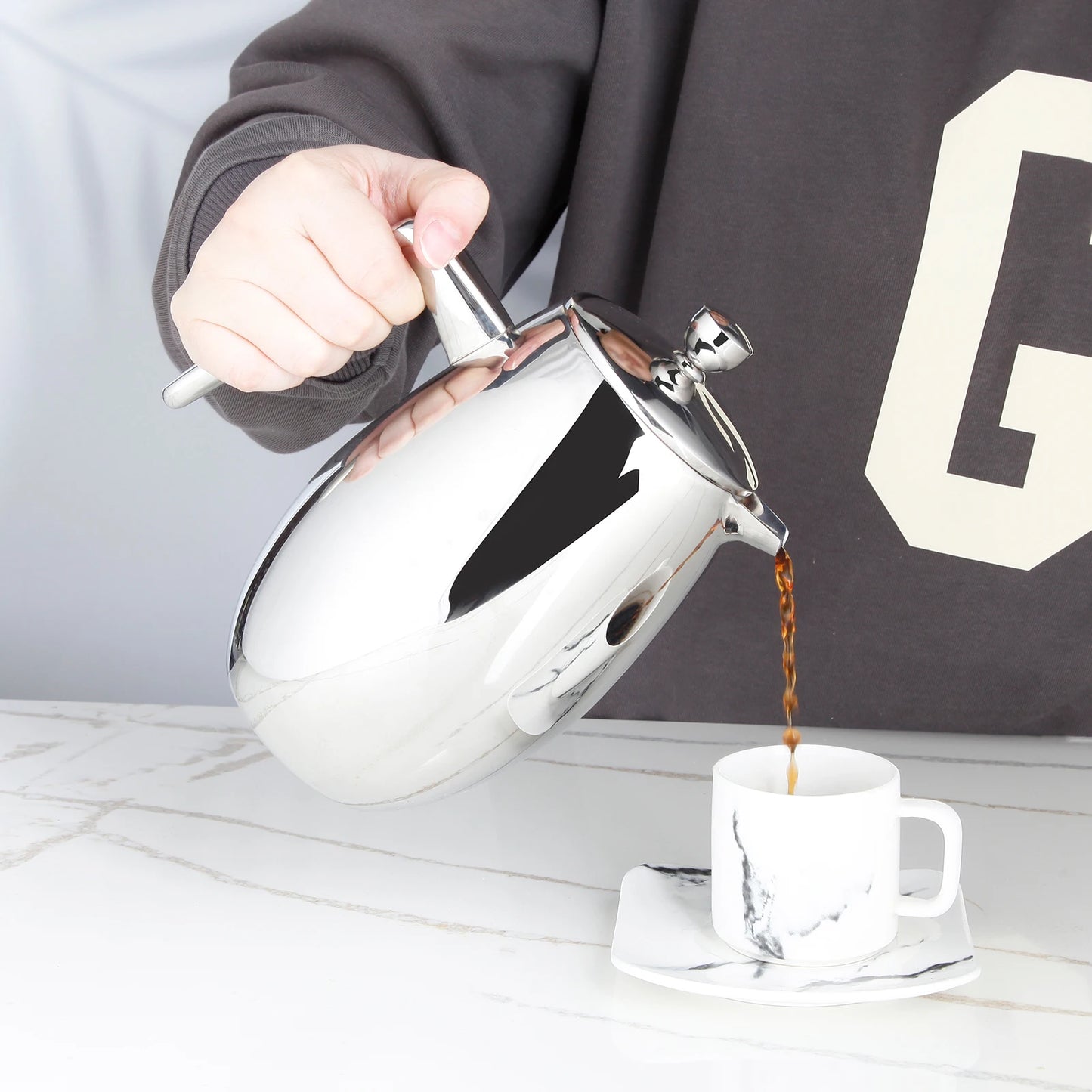 Modern High-Grade Double-Wall French Press Coffee Maker