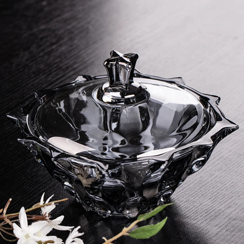 Elegant Crystal Candy Jar in European design - adds sophistication as an elegant crystal candy jar.