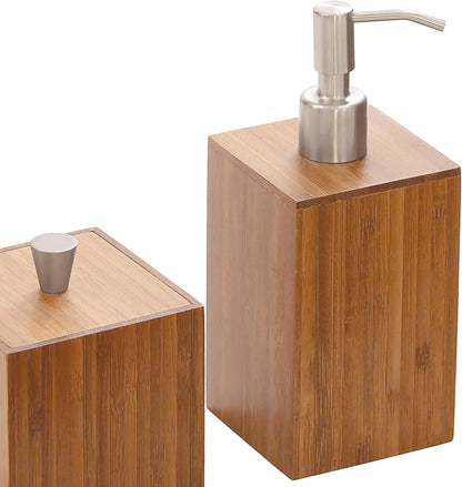 Elegant 5-Piece 100% Bamboo Bath and Vanity Set