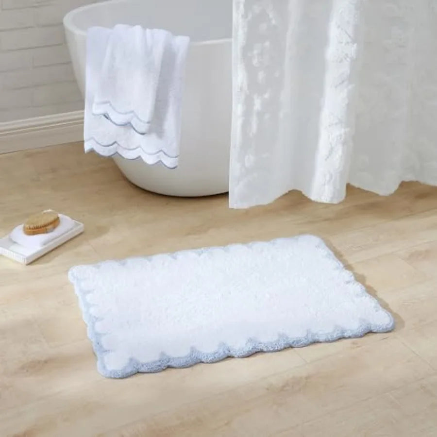 20 x 30 Cotton Bath Rug showcasing the non-slip backing for secure placement in your bathroom