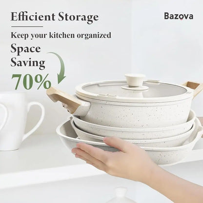 19-Piece Non-Stick Ceramic Cookware Set