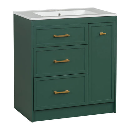 Classic 30" Bathroom Vanity Set w/Premium Ceramic Sink