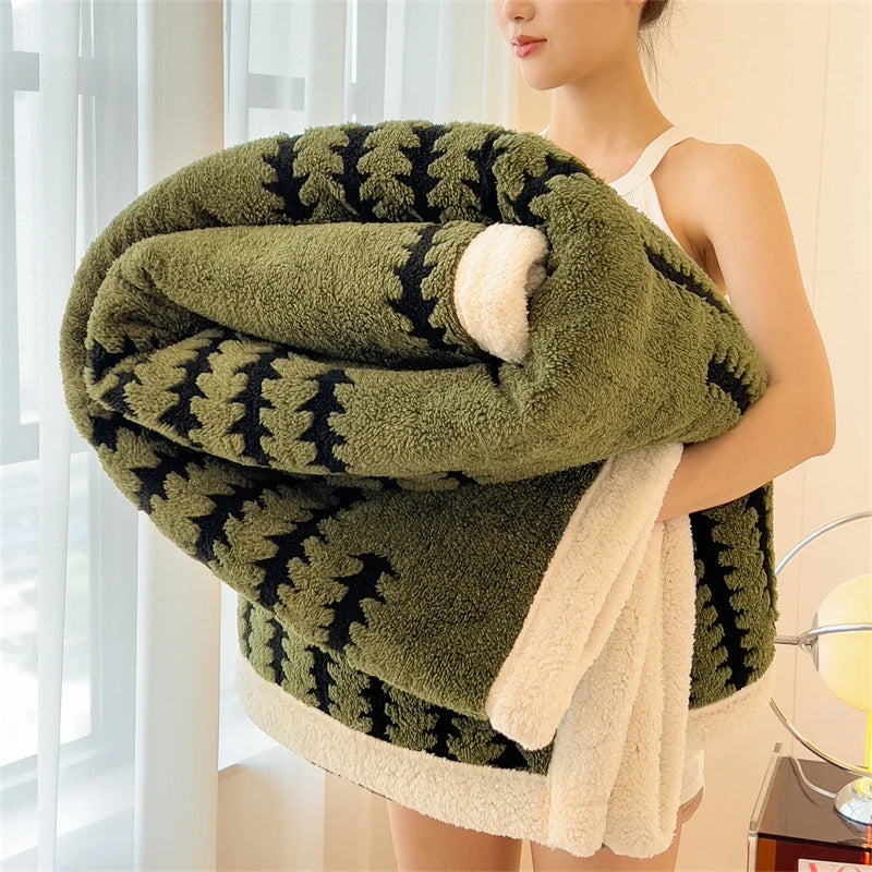Luxury Thick Plush Reversible Throw Blanket         