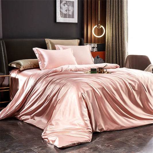 Modern Solid Color Luxury Duvet Bedding Set 
