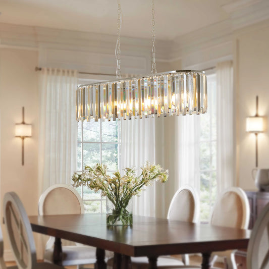 Luxurious Oval Crystal Ceiling Chandelier