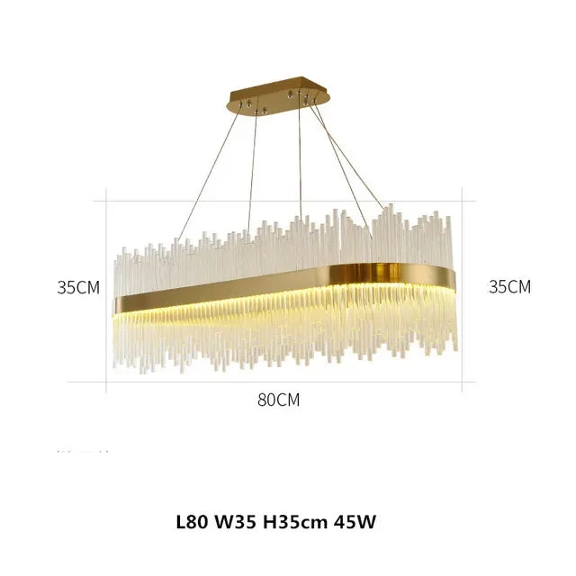 Modern LED Dimmable Crystal Chandelier
