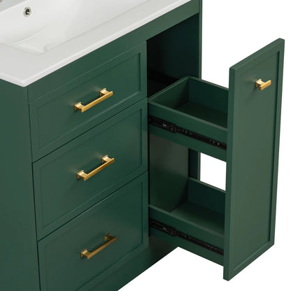 Classic 30" Bathroom Vanity Set w/Premium Ceramic Sink