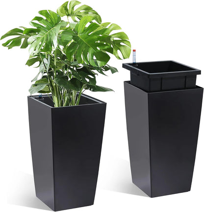 Stylish Tall Indoor/Outdoor Rectangular Planters(Set of 2)