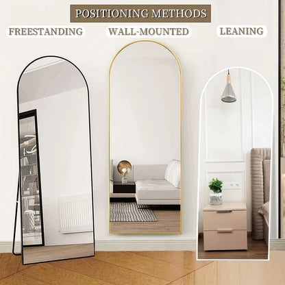 Arched-Top Full Size Freestanding Mirror