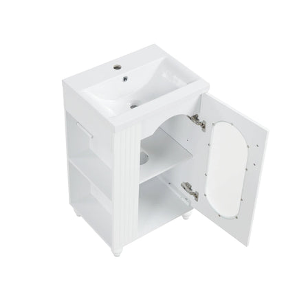 Modern 20" Freestanding Bathroom Vanity w/Drop-in Sink