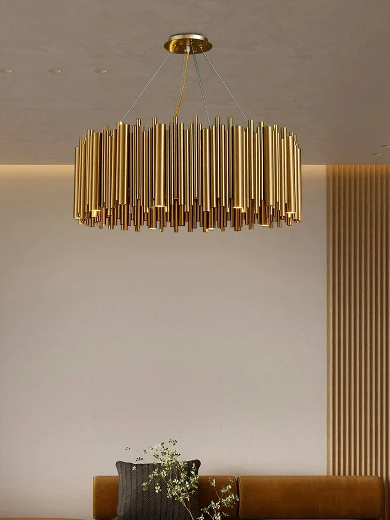 Modern Simple Gold Pendant LED Chandelier