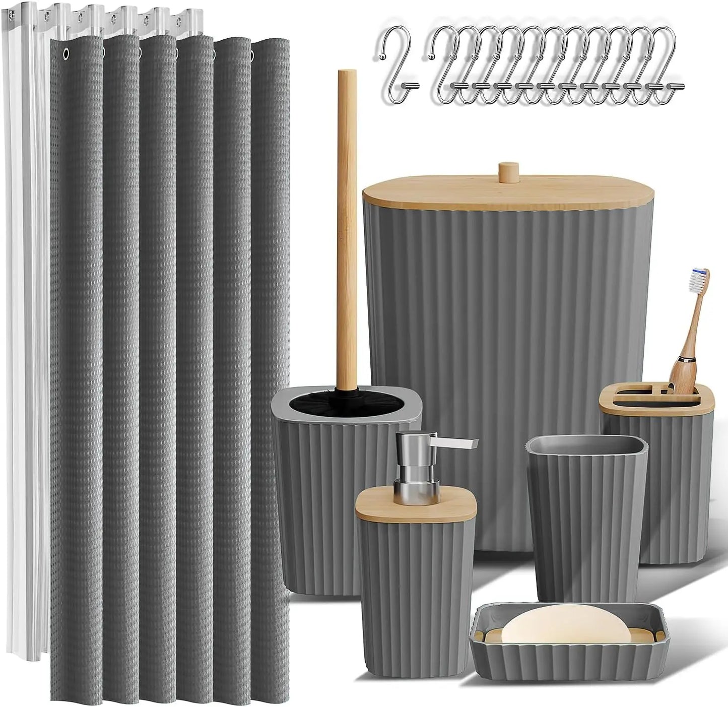 22 Piece Bathroom Accessories Set in 8 Colors