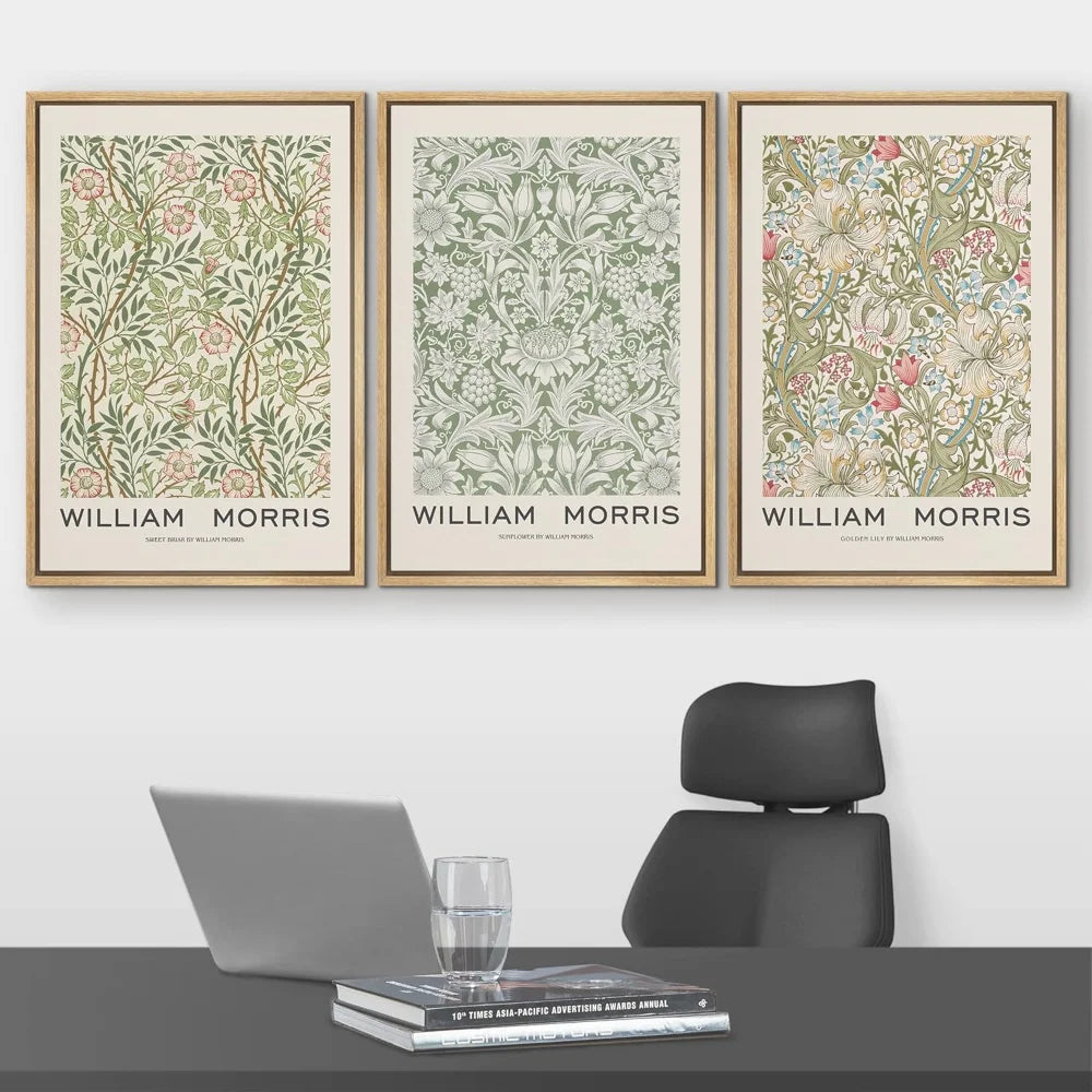 Framed Canvas Ink Print Wall Art Set