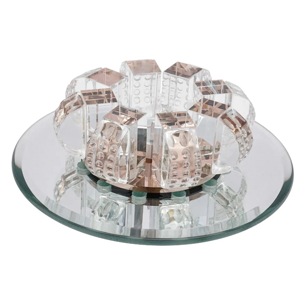 Modern Crystal Flush-Mount LED Ceiling Light