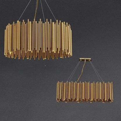 Modern Simple Gold Pendant LED Chandelier