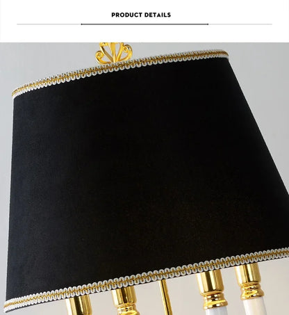 High Quality Modern Table/Floor Lamp~Black/White Lampshade