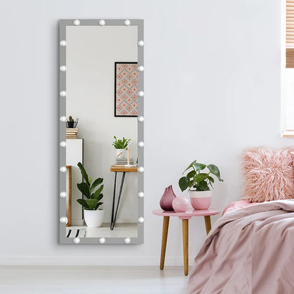Modern 63" Tall Full Length Mirror w/22 LED Bulbs