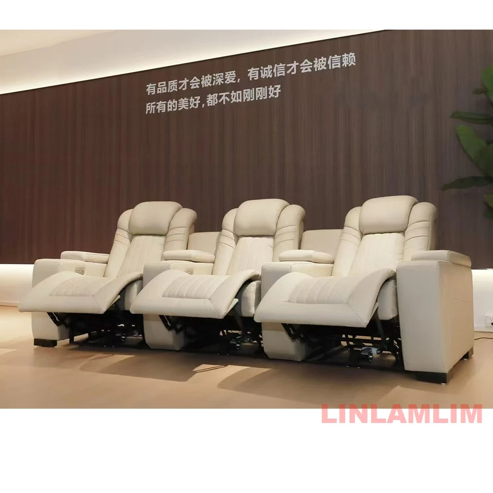 Modern Luxury Recliner Leather Sofa Chair for Living Room or Media Room