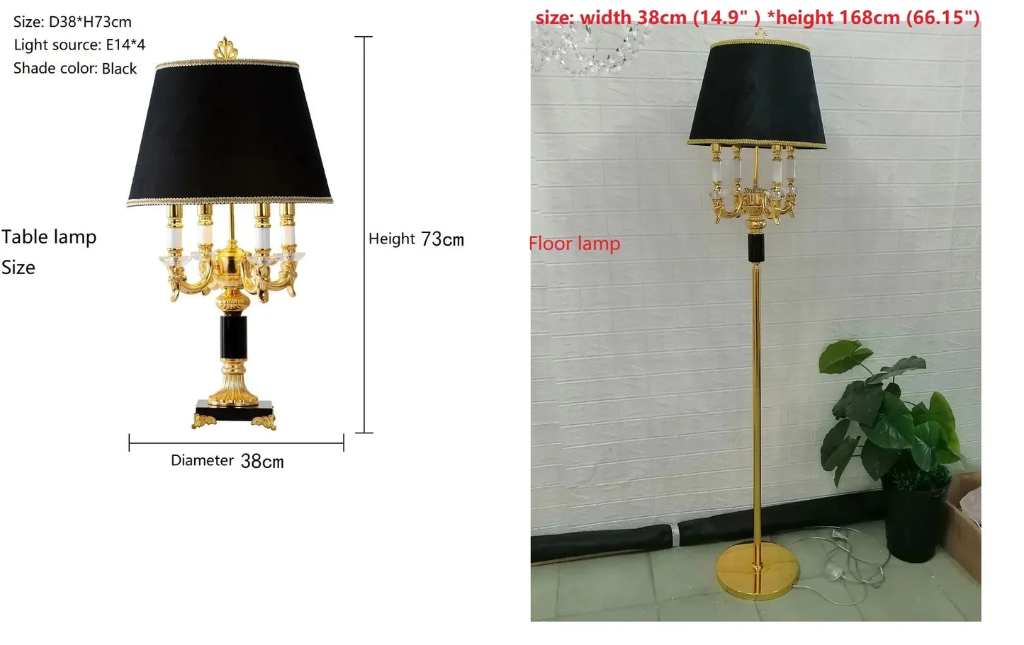 High Quality Modern Table/Floor Lamp~Black/White Lampshade
