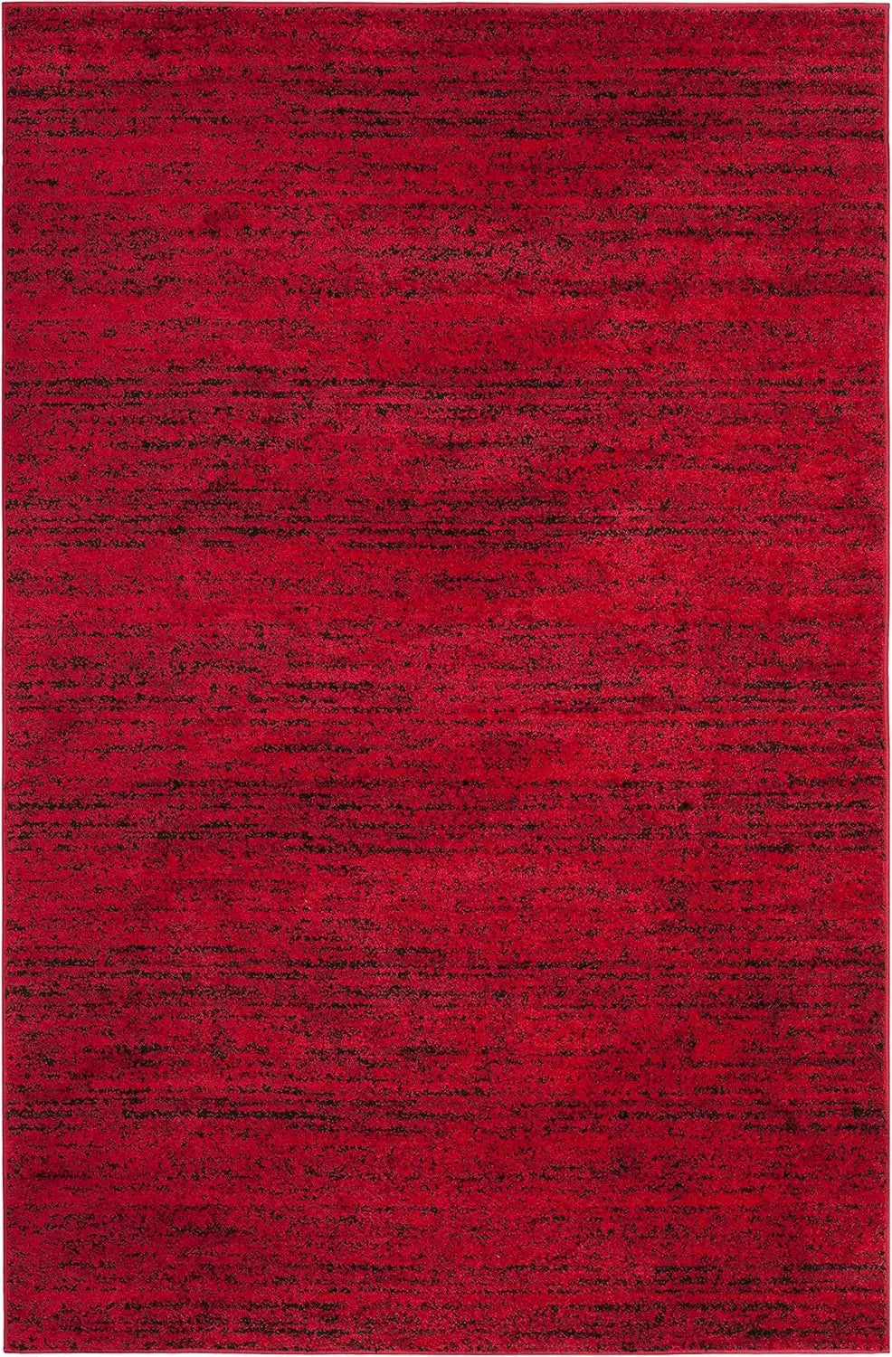 Functional elegance of the Modern Black & Red 6' x 9' Loomed Area Rug in a home office, perfect black and red rug for busy households.