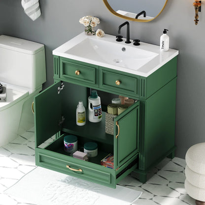 Independent Bathroom Vanity with Resin Sink